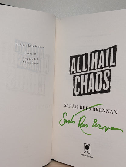 All Hail Chaos by Sarah Rees Brennan (Signed First Edition)