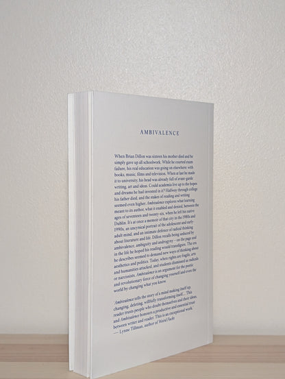 Ambivalence by Brian Dillon (Signed First Edition)