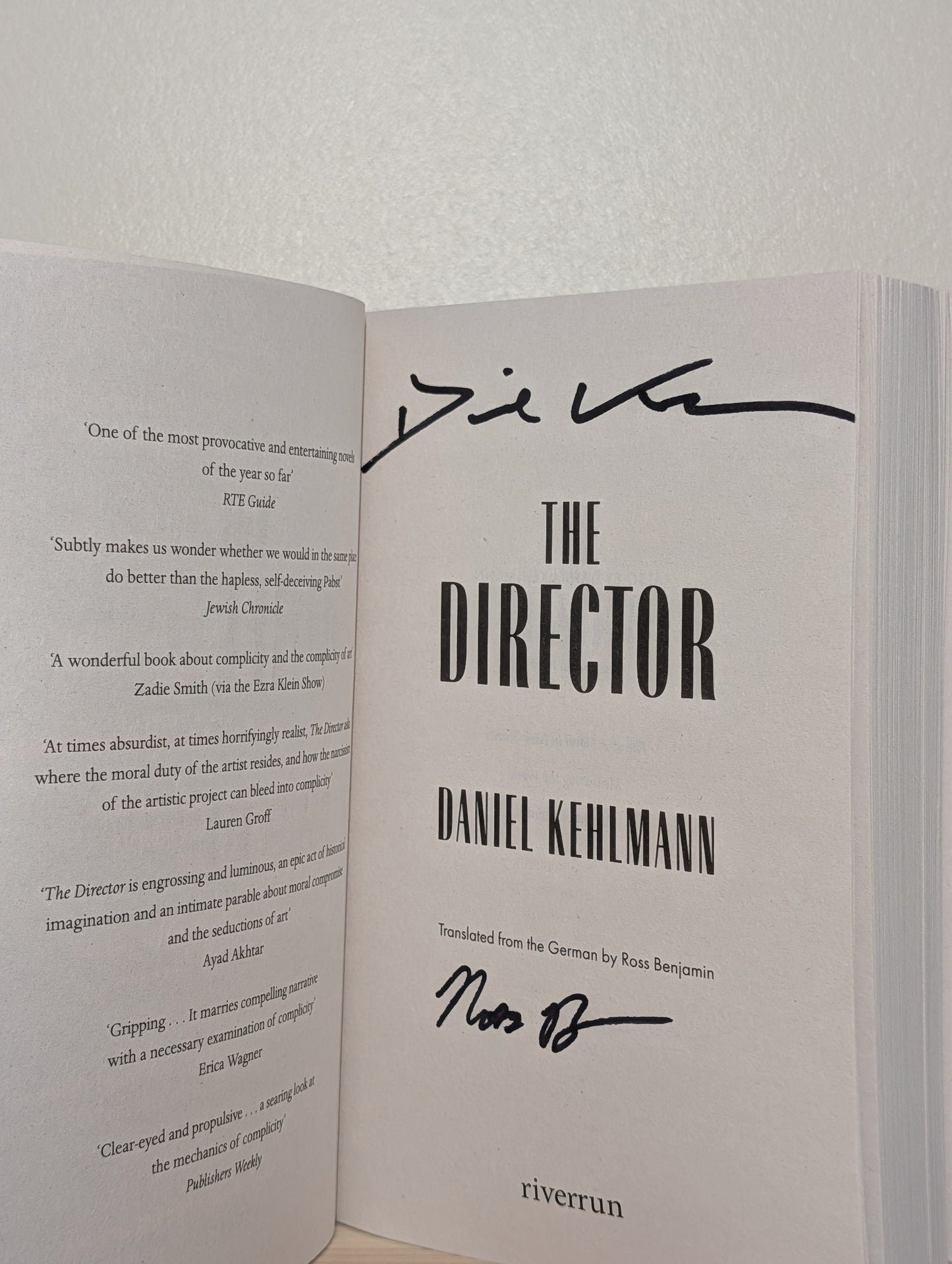 The Director by Daniel Kehlmann (Signed Paperback Edition)