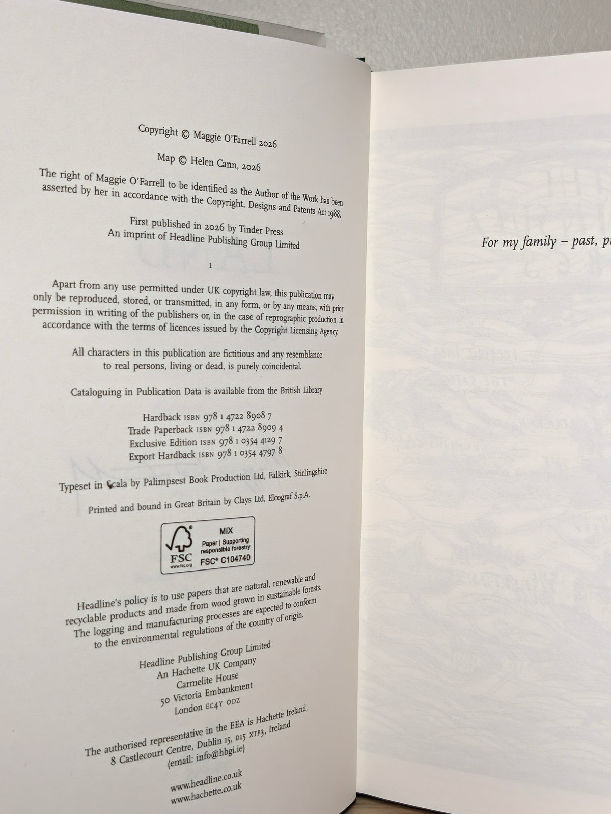 Land by Maggie O'Farrell (Stamped First Edition with exclusive boards and endpapers)