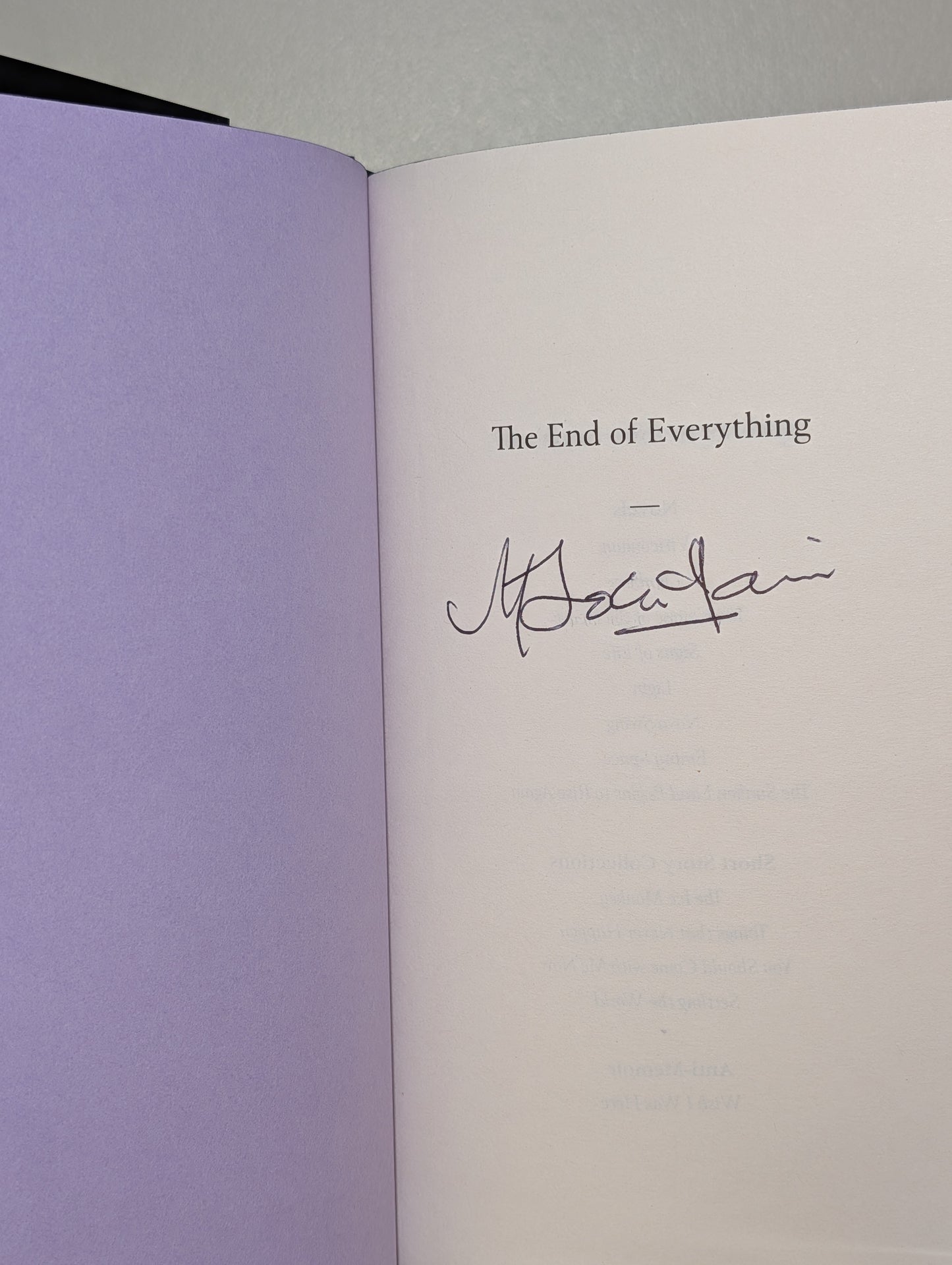The End of Everything by M. John Harrison (Signed First Edition with sprayed edges)