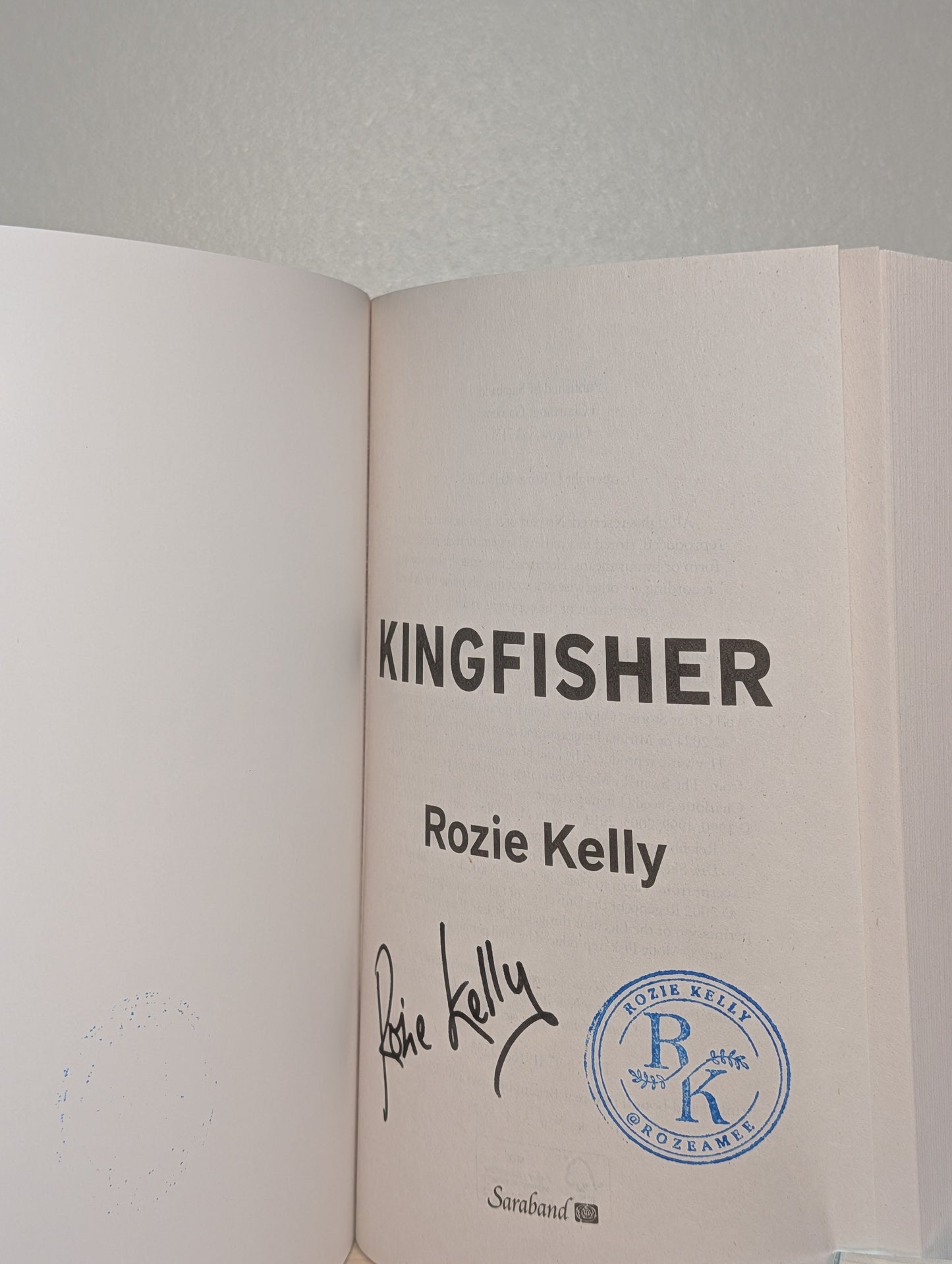 Kingfisher by Rozie Kelly (Signed Stamped First Edition)