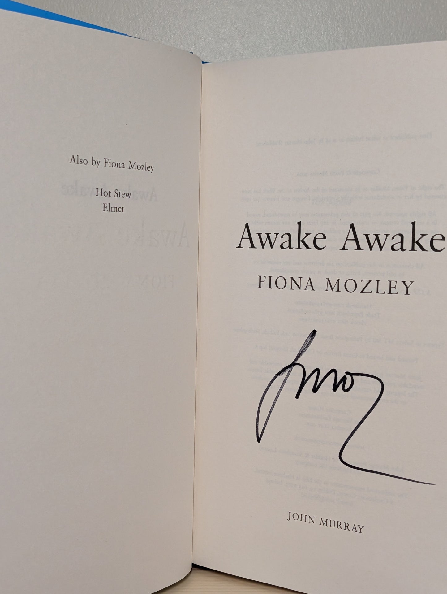 Awake Awake by Fiona Mozley (Signed First Edition)