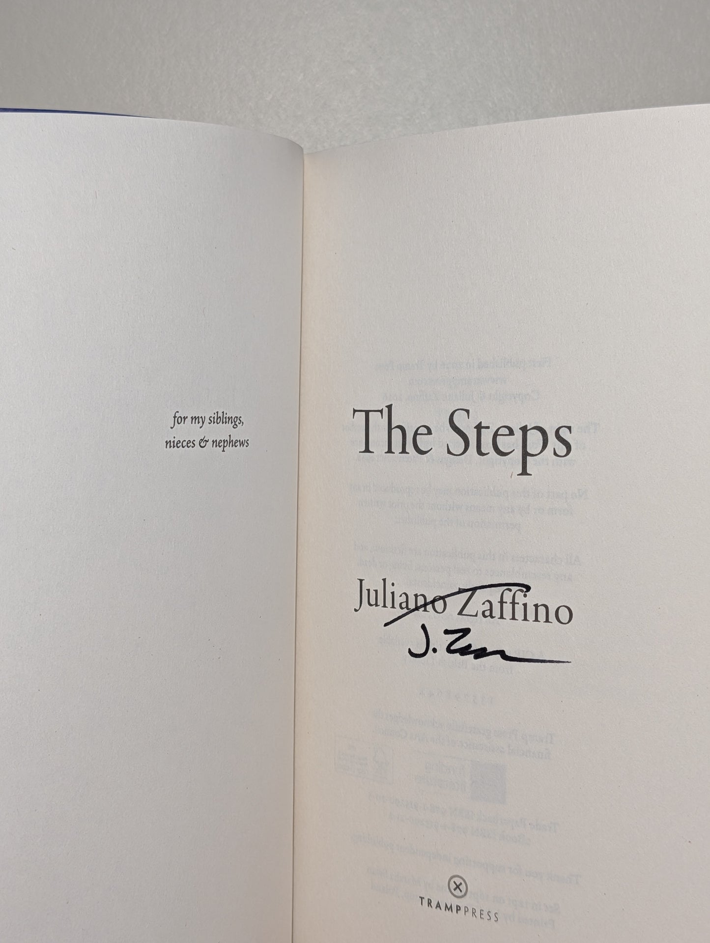The Steps by Juliano Zaffino (Signed First Edition)