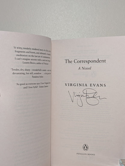 The Correspondent by Virginia Evans (Signed Paperback Edition)