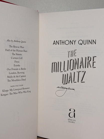 The Millionaire Waltz by Anthony Quinn (Signed First Edition)