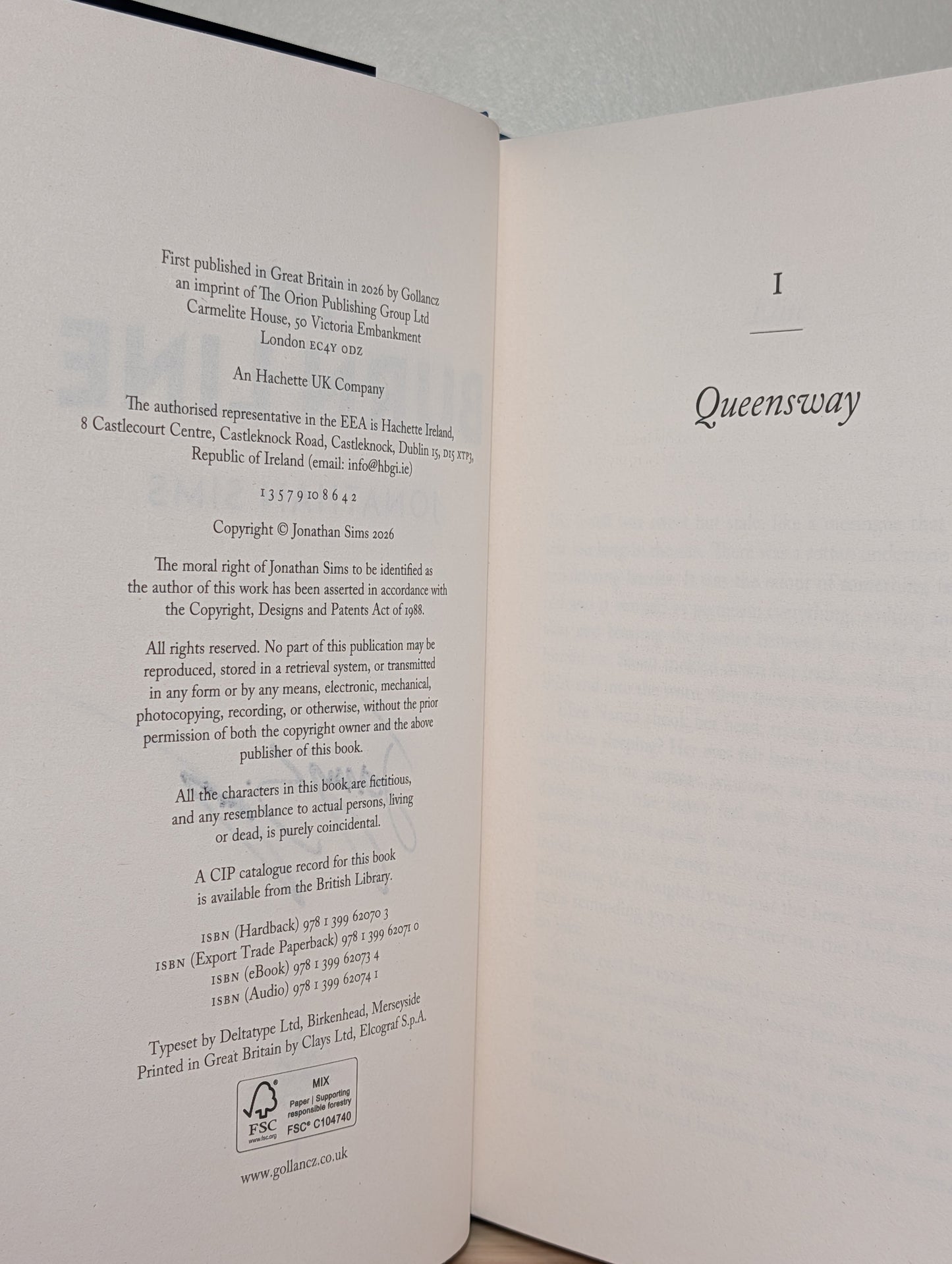 The Burn Line by Jonathan Sims (Signed First Edition)