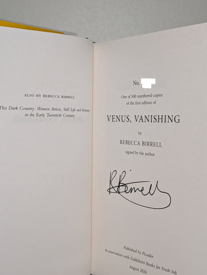 Venus, Vanishing by Rebecca Birrell (Signed Numbered First Edition)