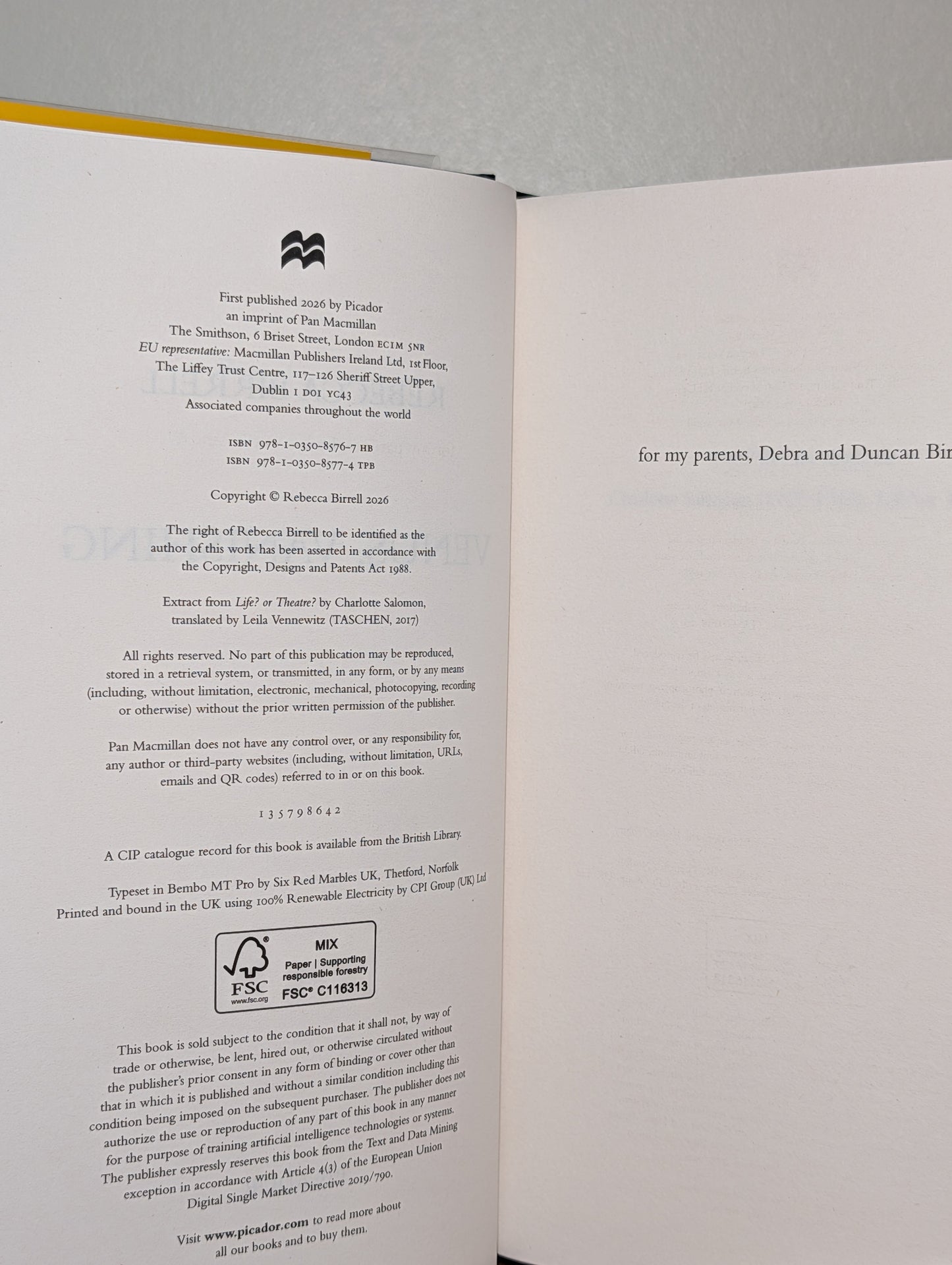 Venus, Vanishing by Rebecca Birrell (Signed Numbered First Edition)