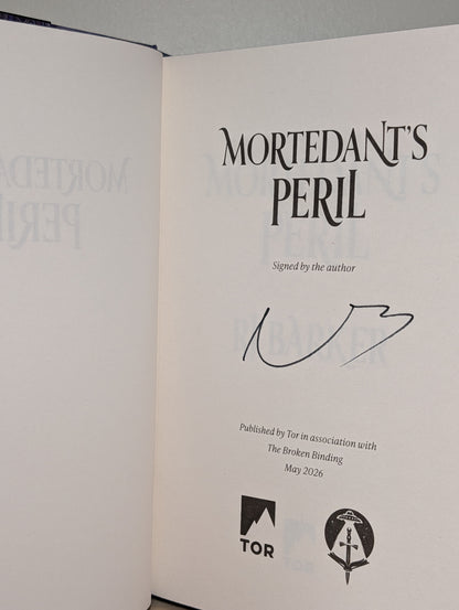 Mortedant's Peril by RJ Barker (Signed First Edition with sprayed edges)
