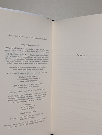 Black Bag by Luke Kennard (Signed Edition)