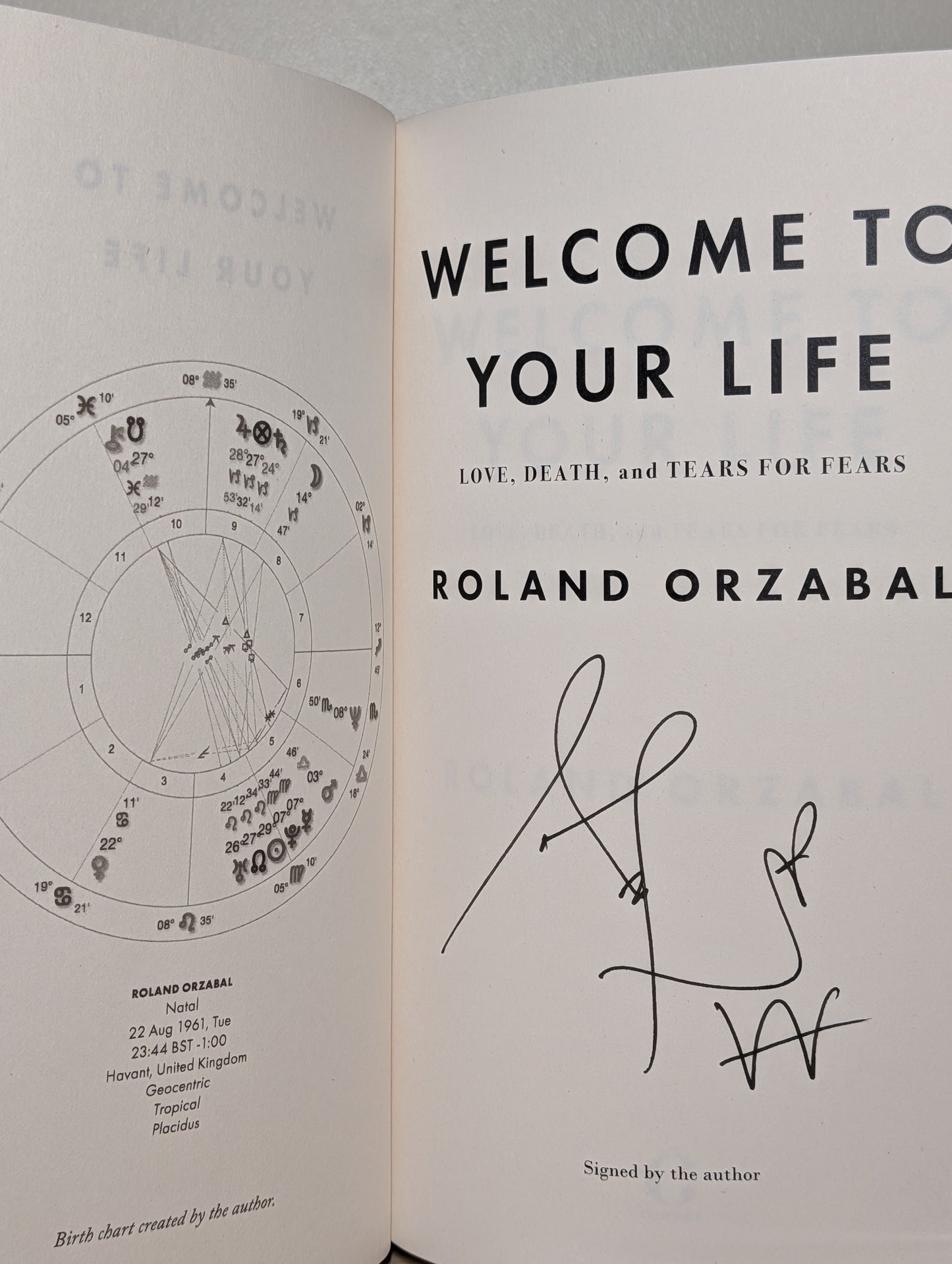 Welcome to Your Life by Roland Orzabal (Signed First Edition)