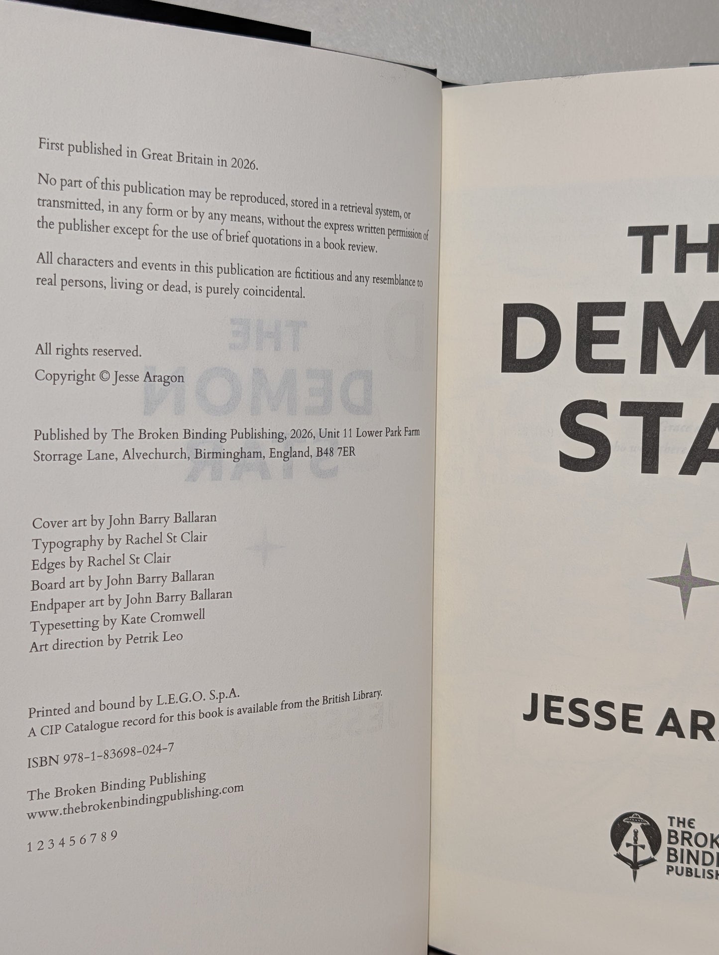 The Demon Star by Jesse Aragon (Signed Special Edition with sprayed edges)
