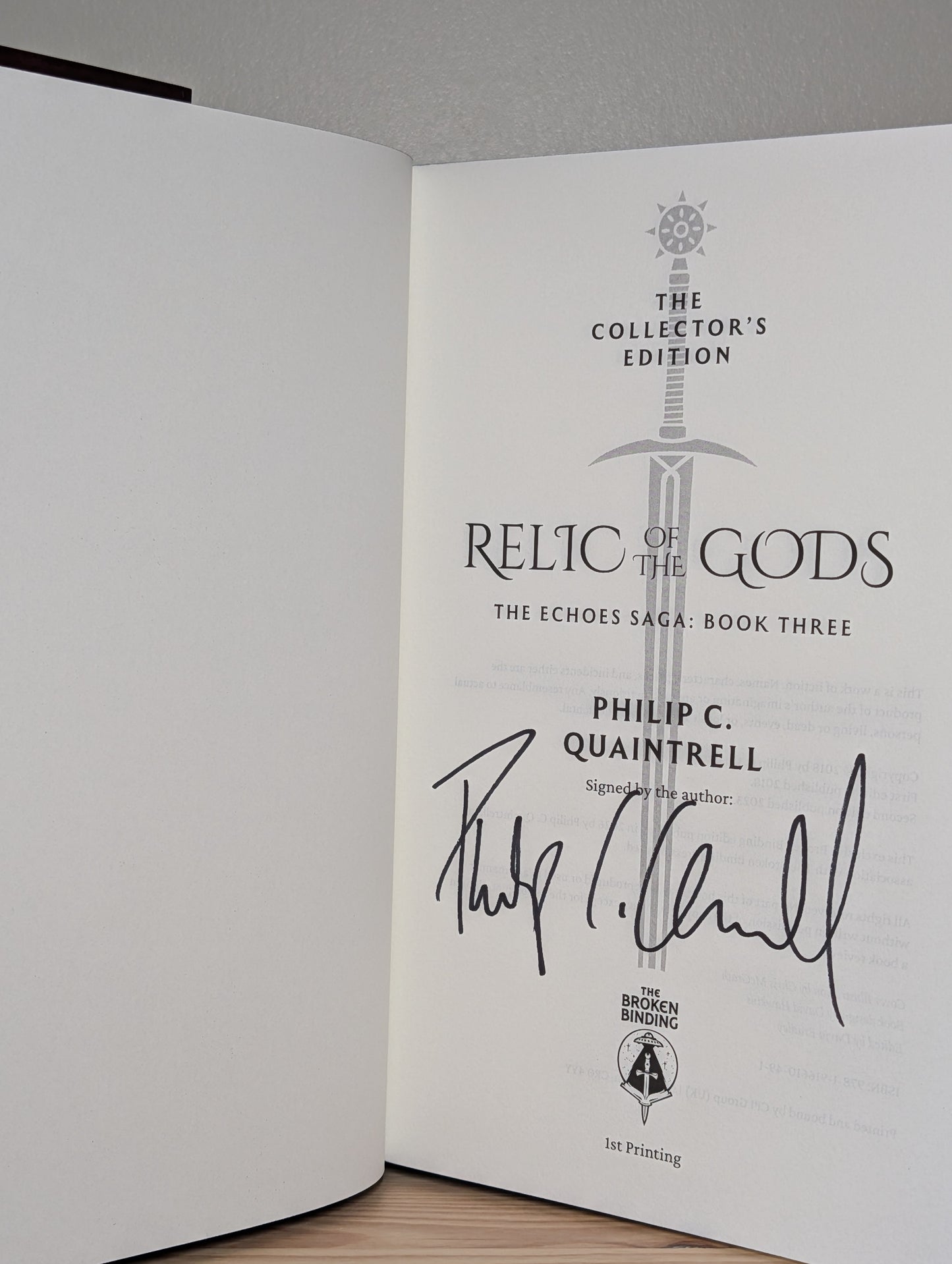 Echoes Saga 1-3: Rise of Ranger; Empire of Dirt; Relic of Gods by Philip C. Quaintrell (Signed Deluxe Edition with sprayed edges)