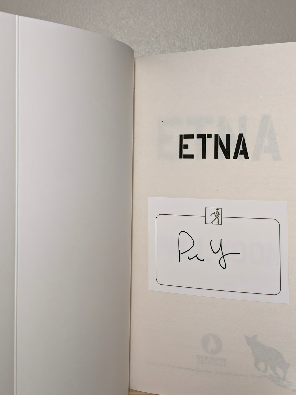 Etna by Paul Yoon (Signed First Edition)