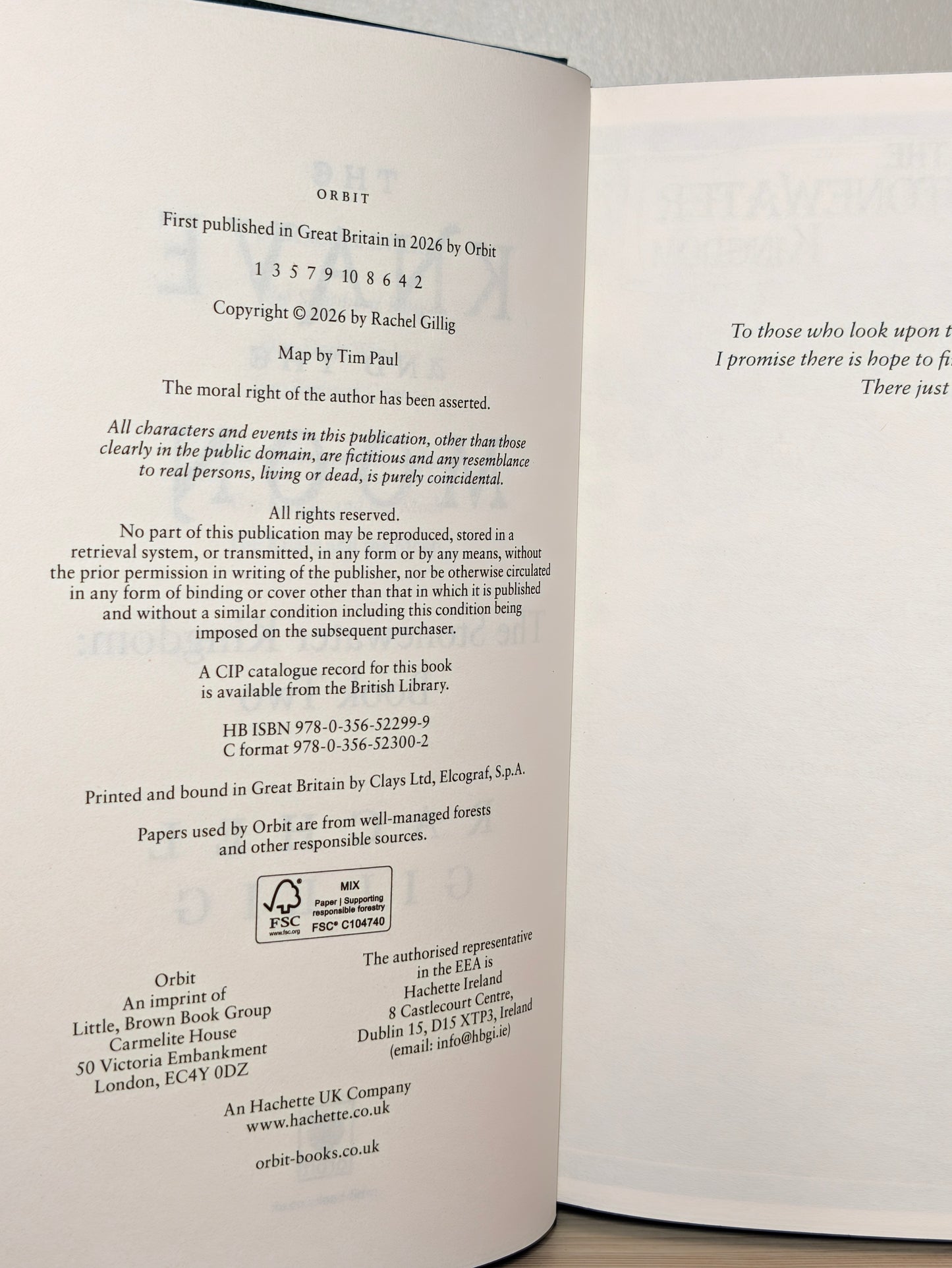 The Knave and the Moon by Rachel Gillig (First Edition with sprayed edges)