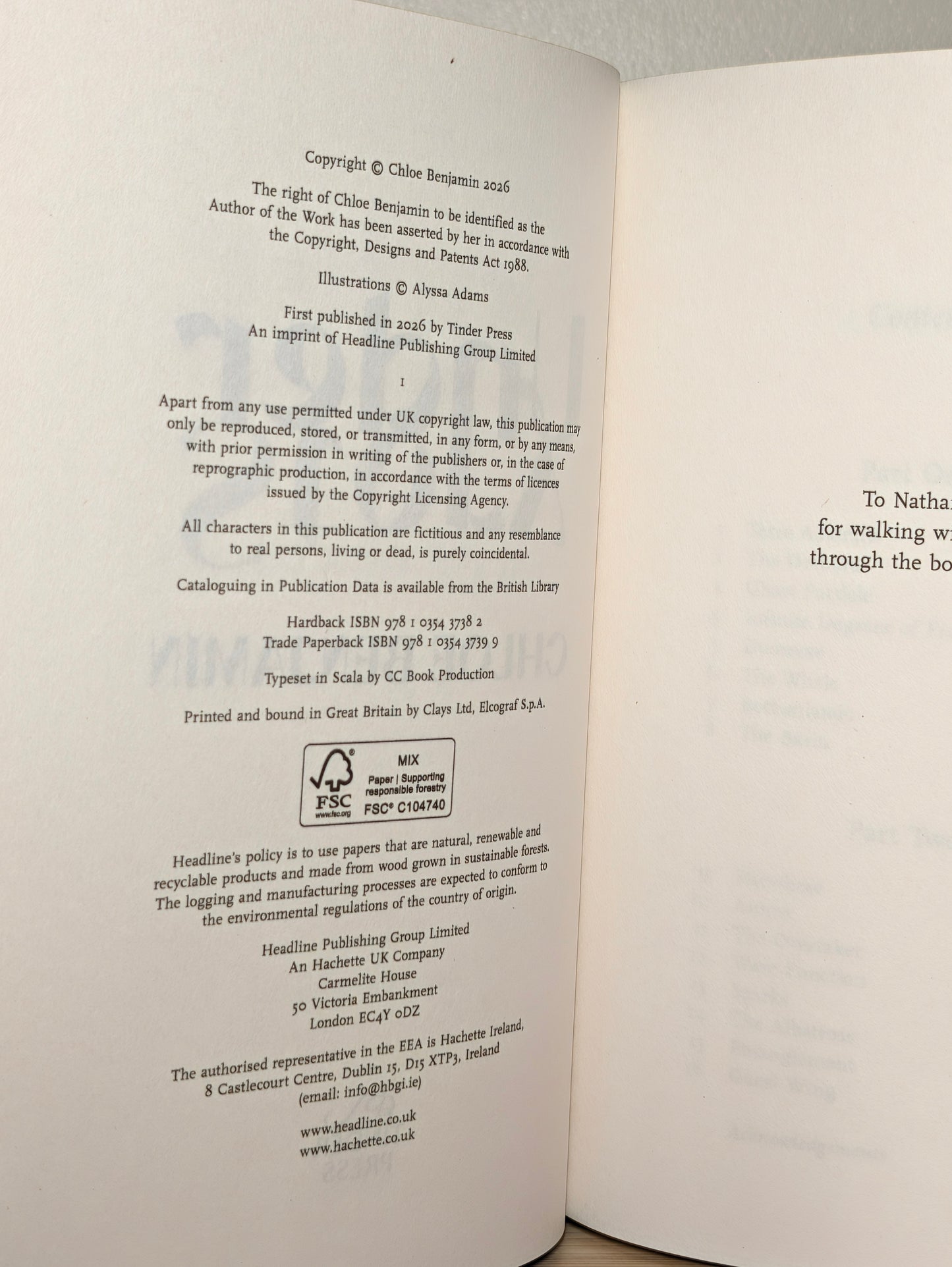 Under Story by Chloe Benjamin (Signed First Edition with sprayed edges)