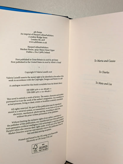 Beginning Middle End by Valeria Luiselli (Signed Dated First Edition)