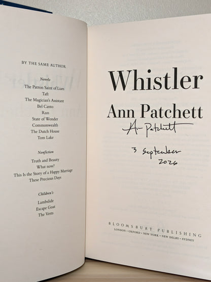 Whistler by Ann Patchett (Signed Dated First Edition)
