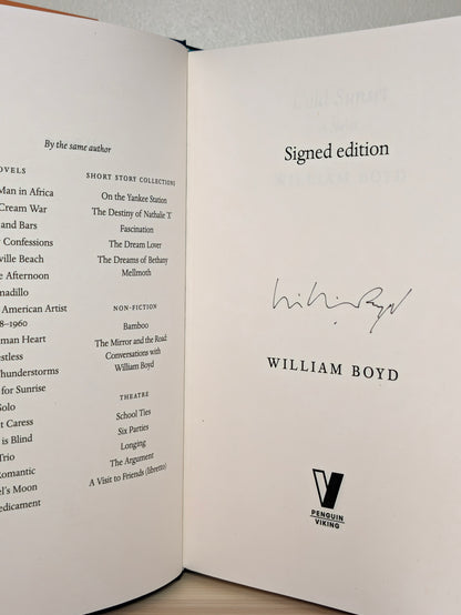 Cold Sunset by William Boyd (Signed First Edition)