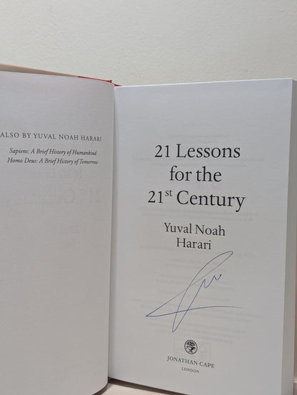 21 Lessons for the 21st Century by Yuval Noah Harari (Signed First Edition) - Fialta Books