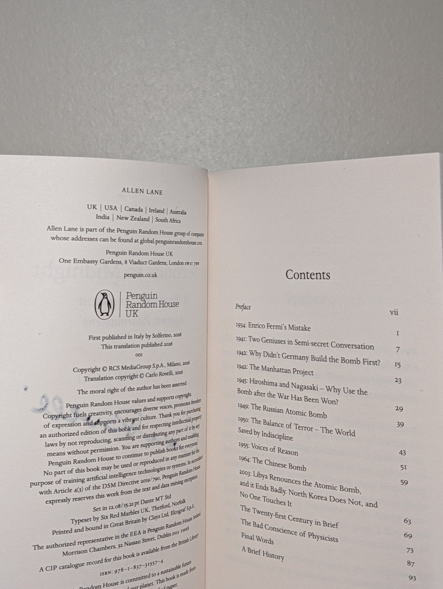 85 Seconds to Midnight by Carlo Rovelli (Signed First Edition) - Fialta Books