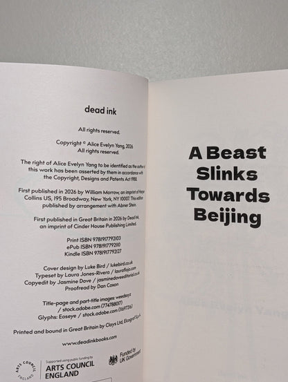 A Beast Slinks Towards Beijing by Alice Evelyn Yang (First Edition) - Fialta Books
