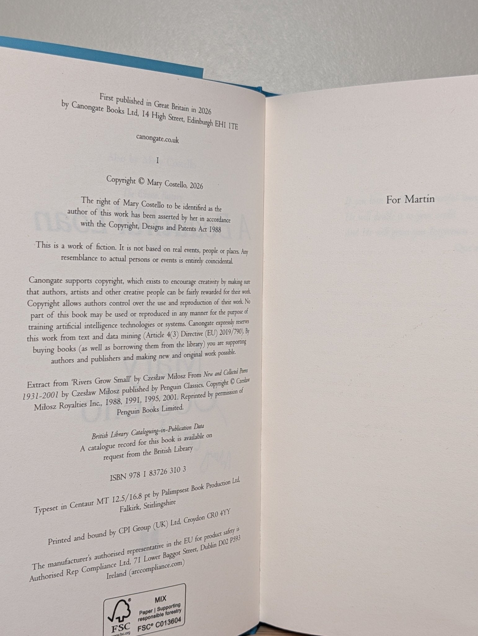 A Beautiful Loan by Mary Costello (Signed First Edition) - Fialta Books