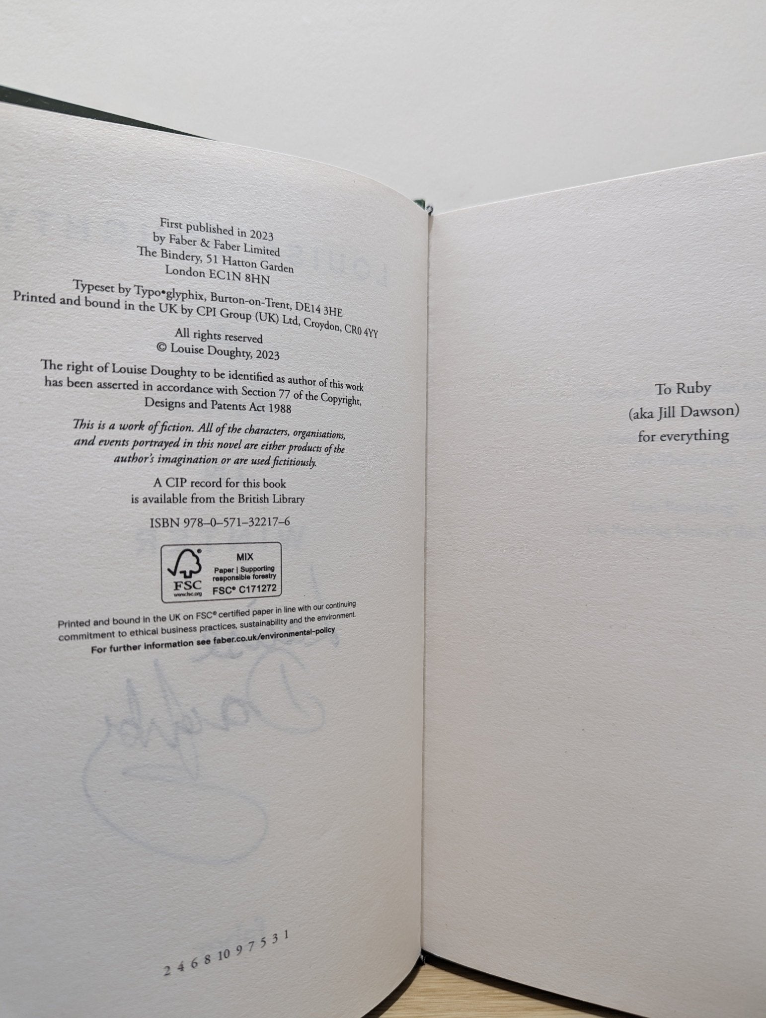 A Bird in Winter by Louise Doughty (Signed First Edition) - Fialta Books