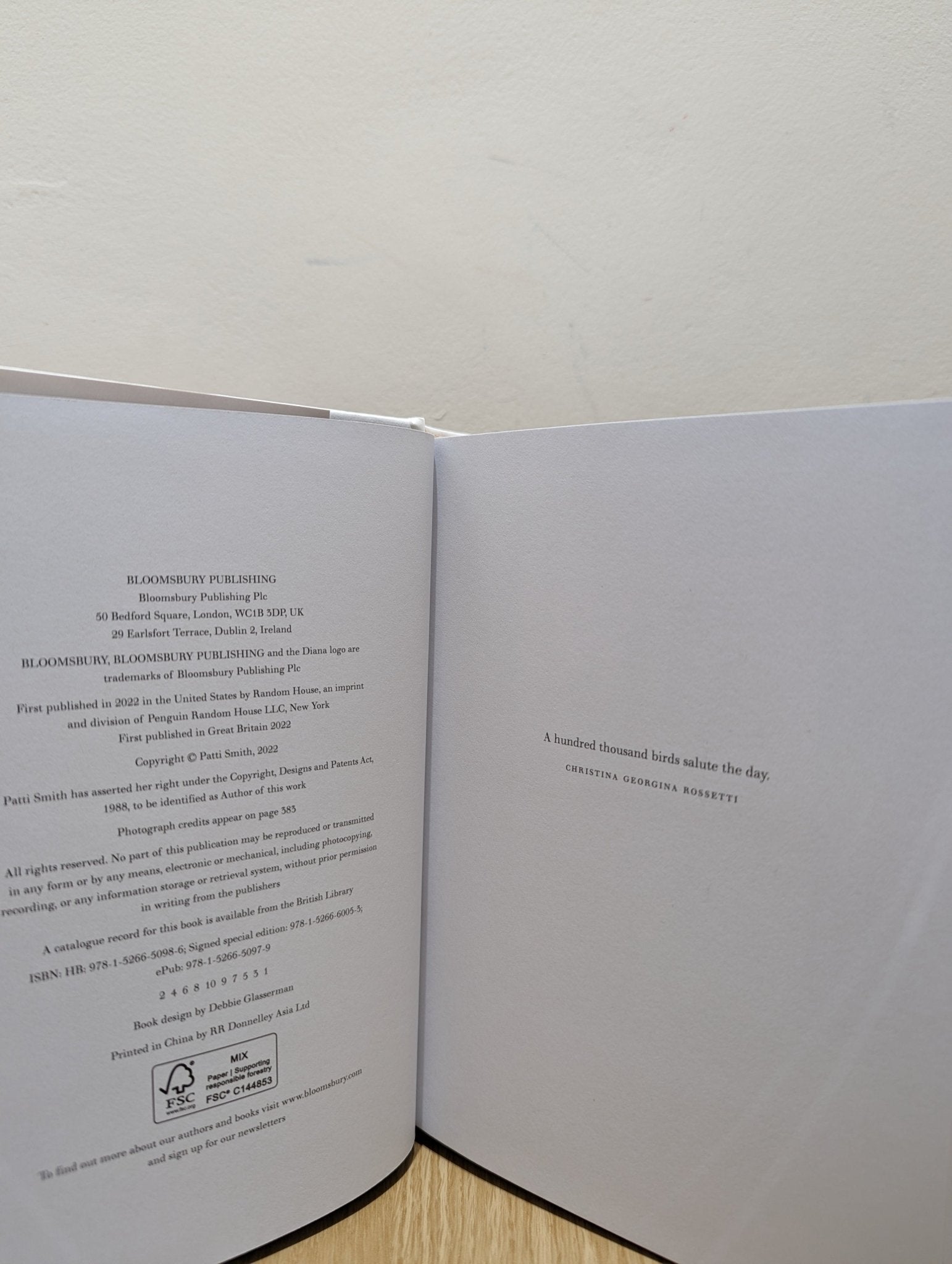 A Book of Days by Patti Smith (Signed First Edition) - Fialta Books