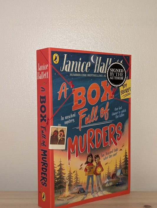 A Box Full of Murders by Janice Hallett (Signed First Edition) - Fialta Books