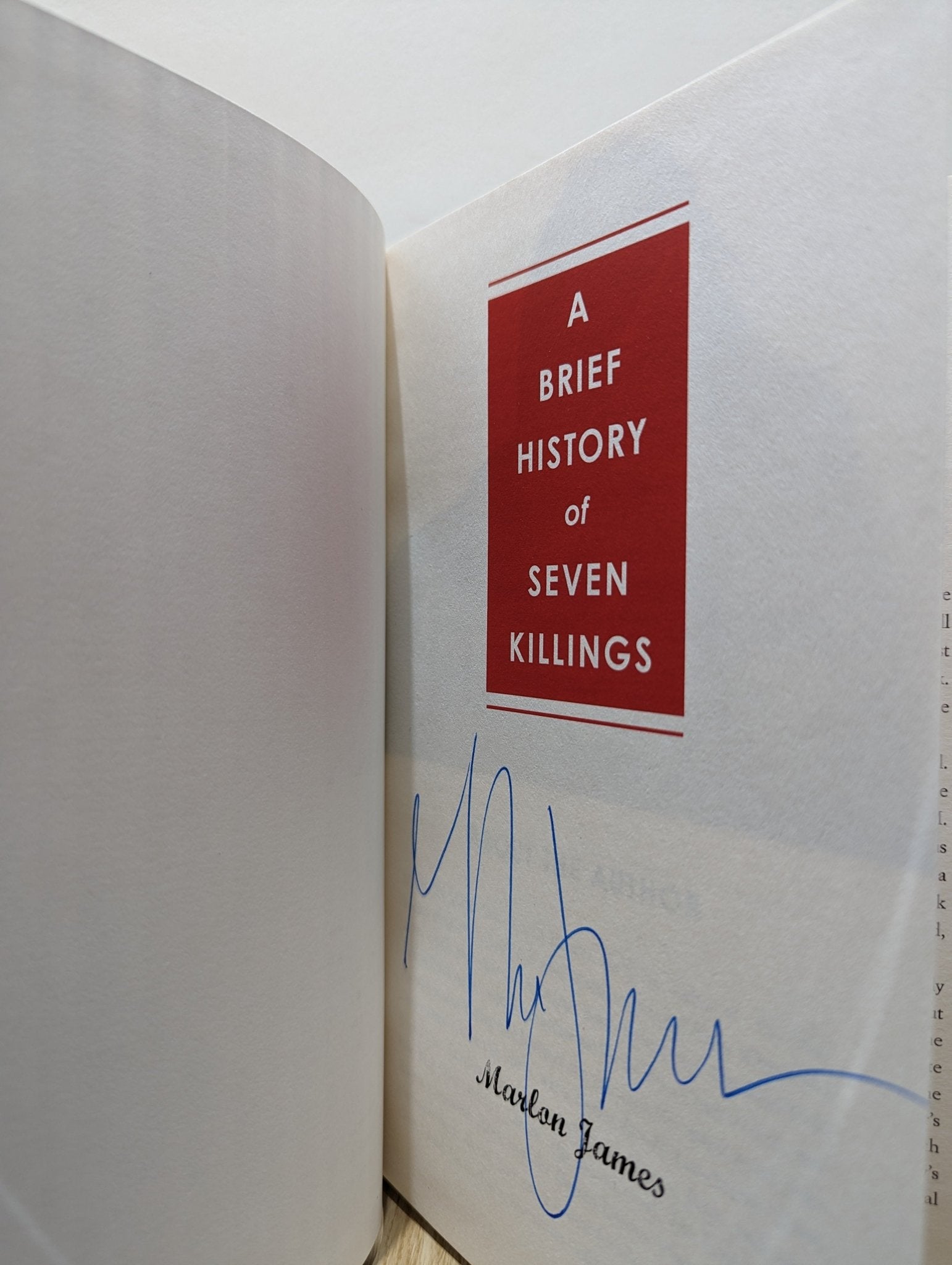 A Brief History of Seven Killings by Marlon James (Signed) - Fialta Books