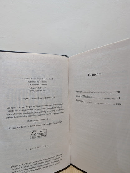 A Case of Matricide by Graeme Macrae Burnet (Signed First Edition) - Fialta Books