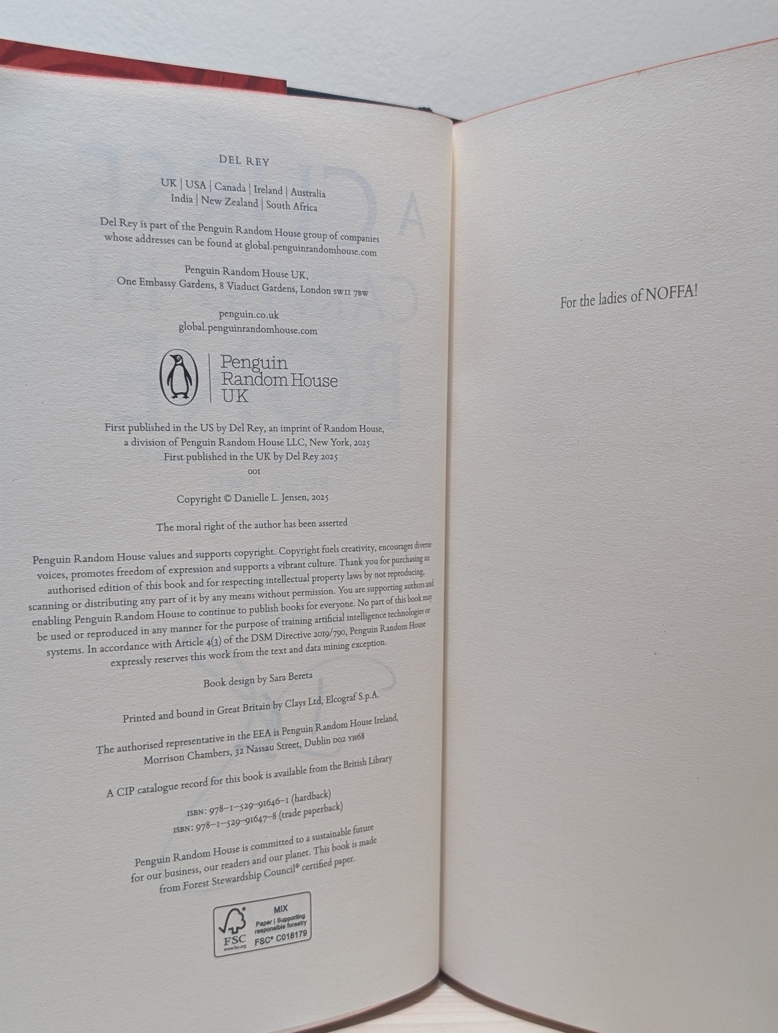 A Curse Carved in Bone by Danielle L. Jensen (Signed First Edition with sprayed edges) - Fialta Books