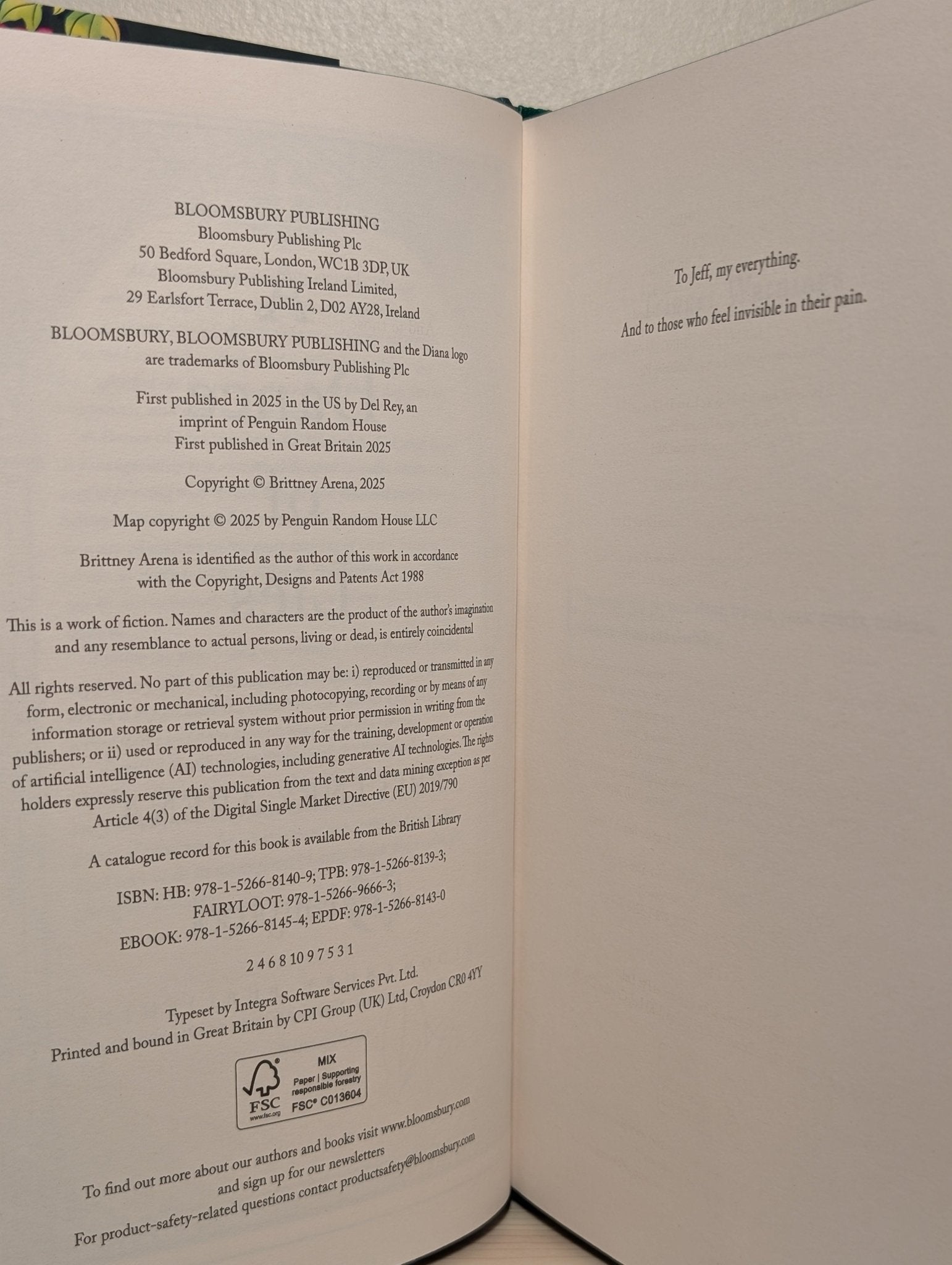 A Dance of Lies by Brittney Arena (Special First Edition with sprayed edges) - Fialta Books