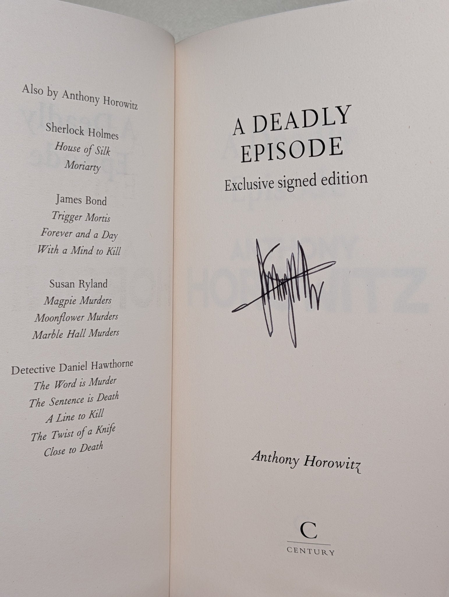 A Deadly Episode by Anthony Horowitz (Signed First Edition) - Fialta Books