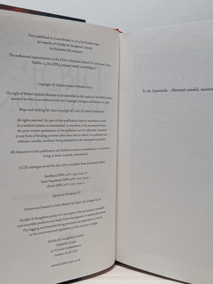 A Drop of Corruption by Robert Jackson Bennett (Signed First Edition with sprayed edges) - Fialta Books