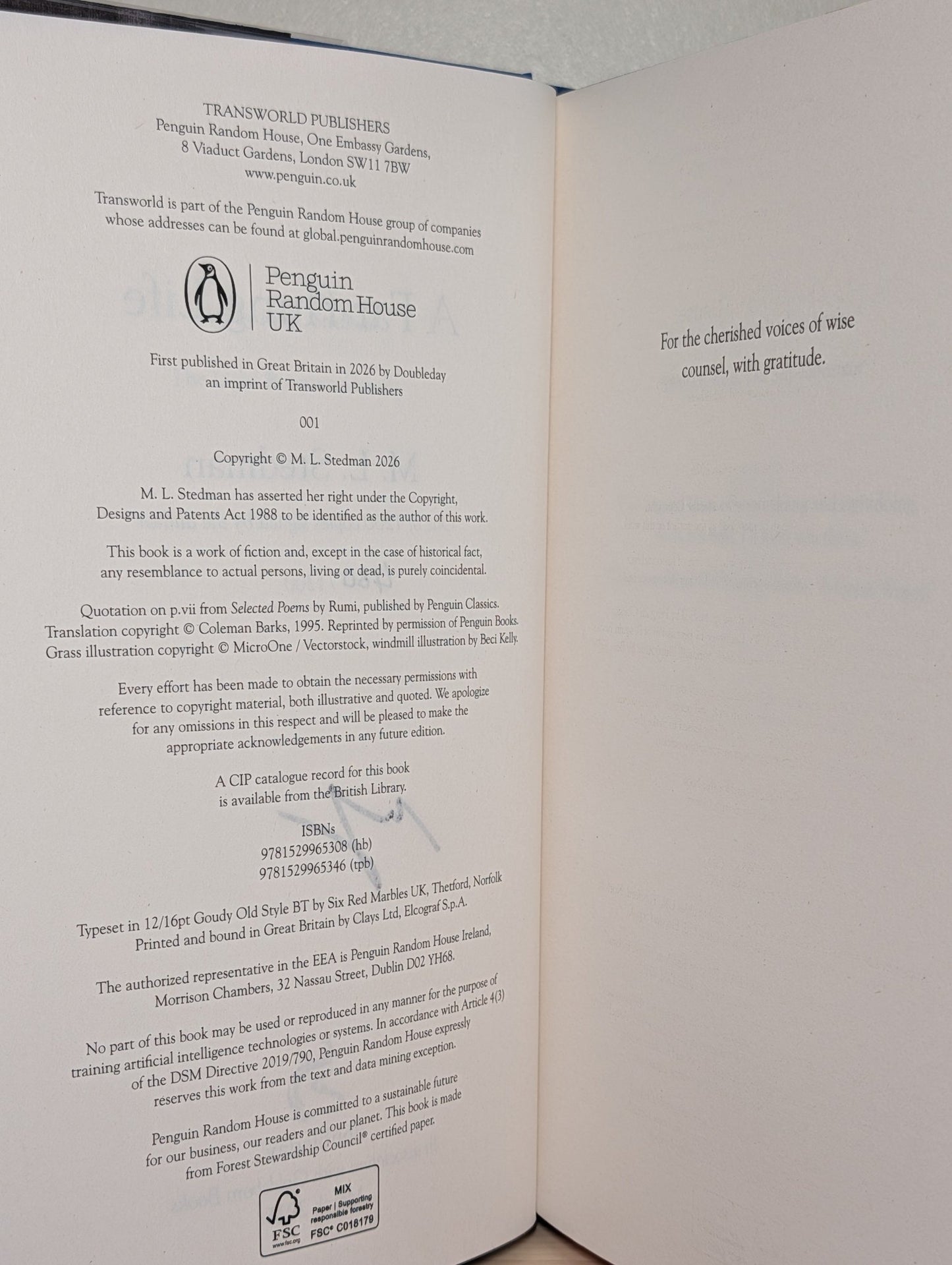 A Far - flung Life by M L Stedman (Signed Numbered First Edition with sprayed edges) - Fialta Books