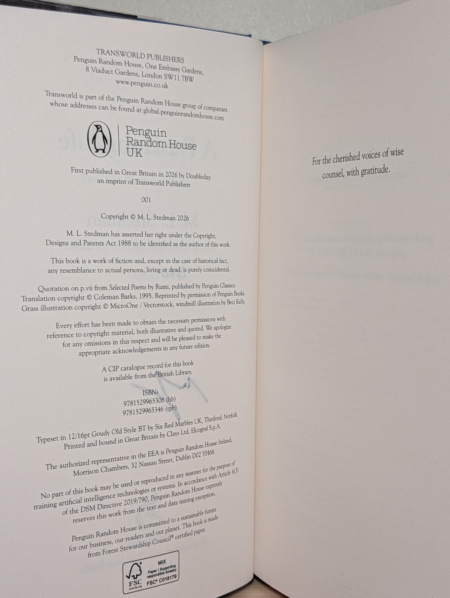 A Far - flung Life by M L Stedman (Signed Numbered First Edition with sprayed edges) - Fialta Books