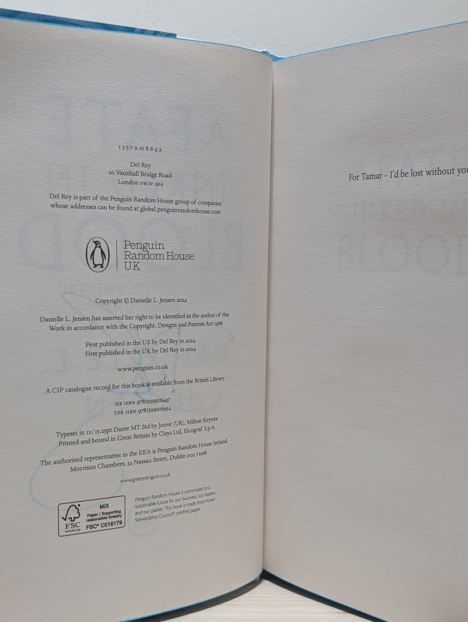 A Fate Inked in Blood; A Curse Carved in Bone by Danielle L. Jensen (Signed with sprayed edges) - Fialta Books