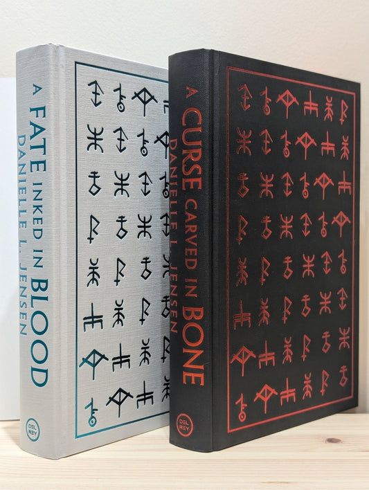 A Fate Inked in Blood; A Curse Carved in Bone by Danielle L. Jensen (Signed with sprayed edges) - Fialta Books