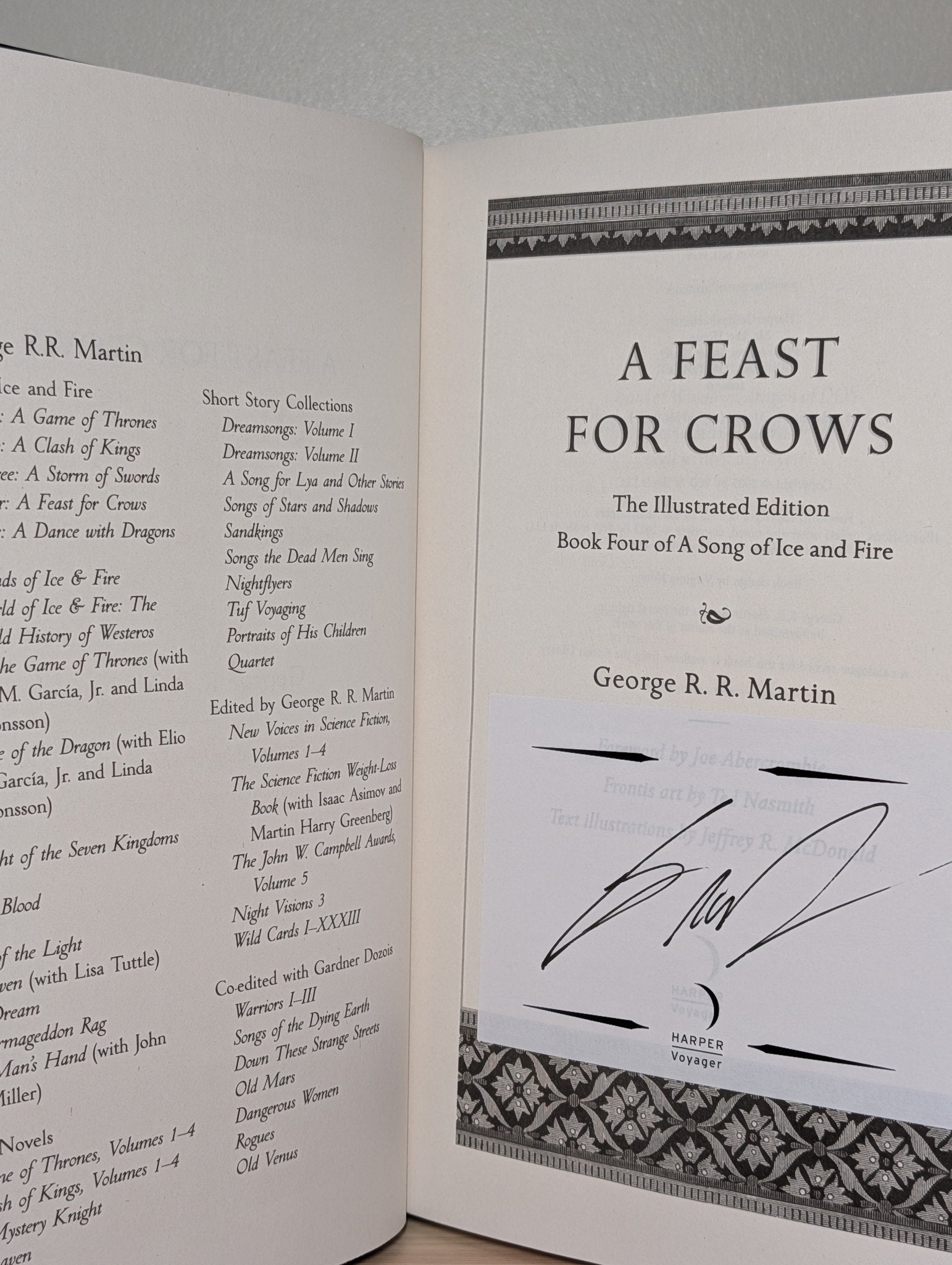 A Feast for Crows by George R.R. Martin (Signed Collector's Edition) - Fialta Books