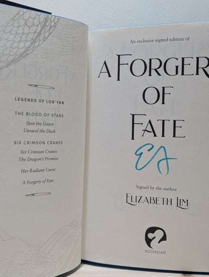 A Forgery of Fate by Elizabeth Lim (Signed First Edition with sprayed edges) - Fialta Books