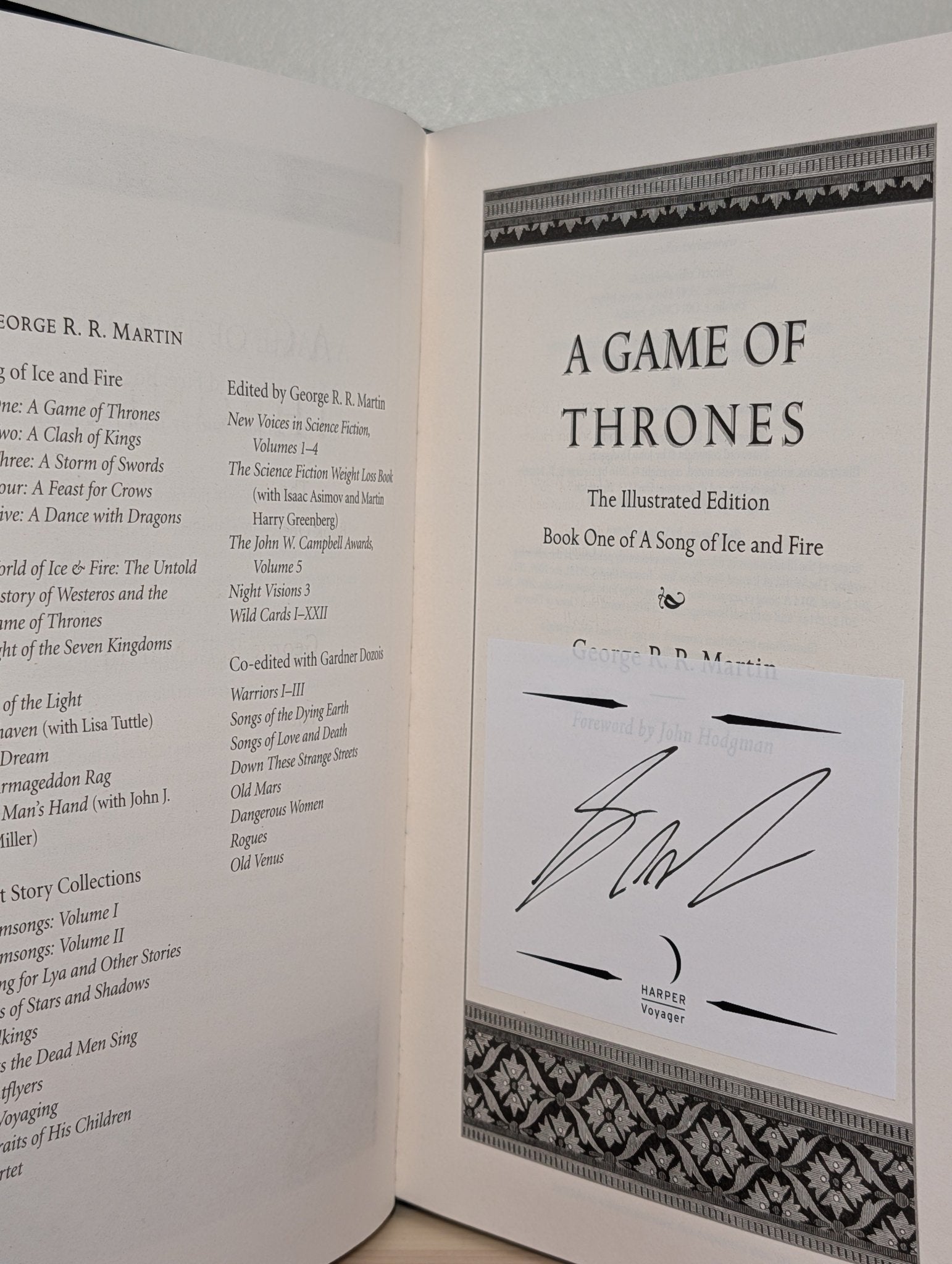 A Game of Thrones by George R.R. Martin (Signed Anniversary Illustrated Edition) - Fialta Books