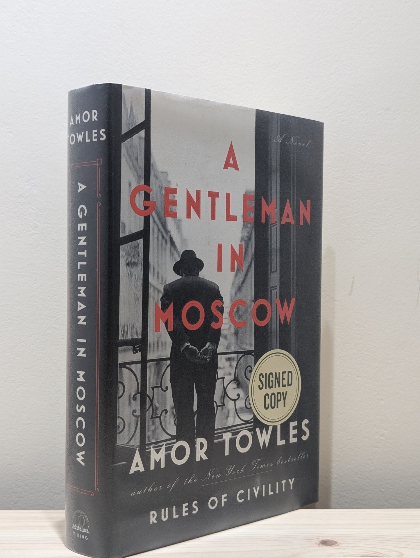 A Gentleman in Moscow by Amor Towles (Signed Stamped First Edition) - Fialta Books