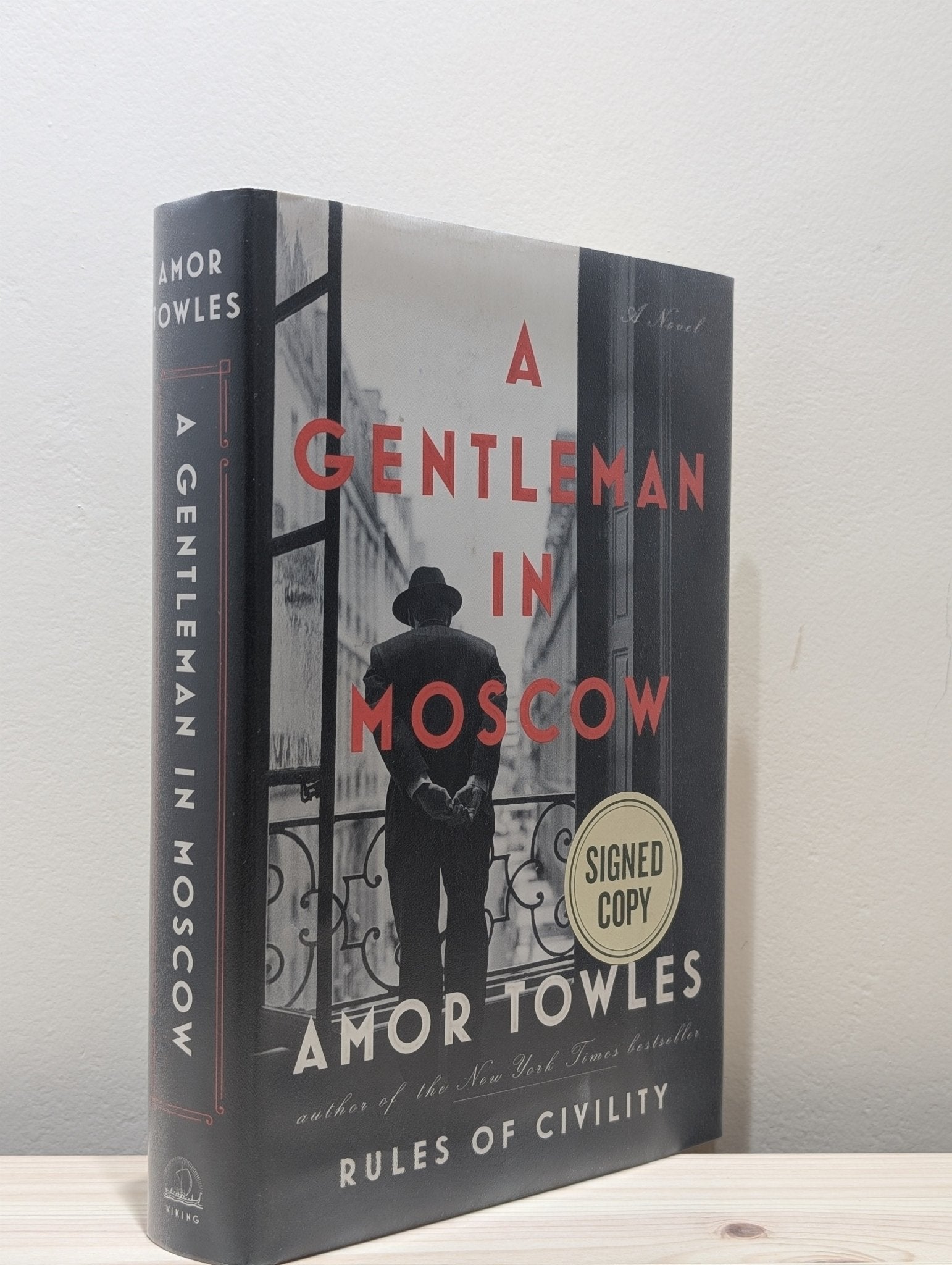 A Gentleman in Moscow by Amor Towles (Signed Stamped First Edition) - Fialta Books