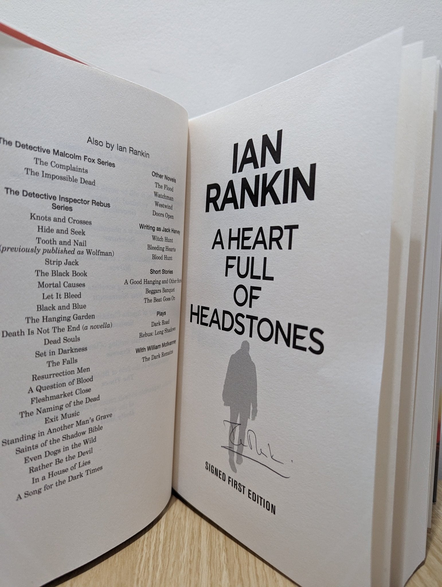 A Heart Full of Headstones by Ian Rankin (Signed First Edition) - Fialta Books