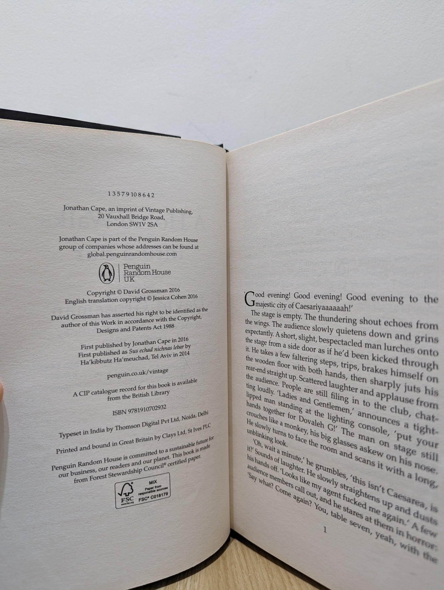 A Horse Walks into a Bar by David Grossman (First Edition) - Fialta Books