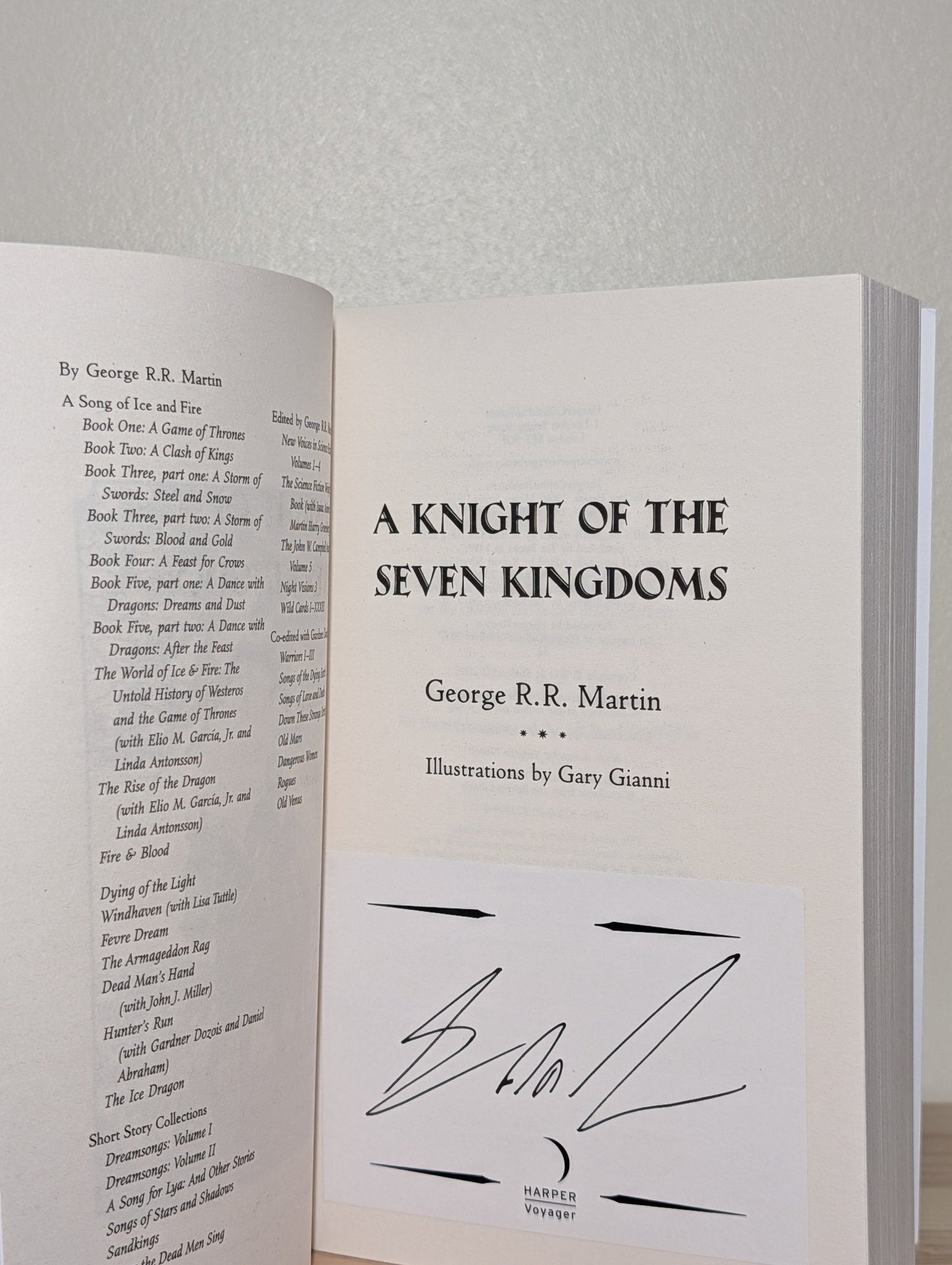 A Knight of the Seven Kingdoms by George R.R. Martin (Signed Paperback) - Fialta Books