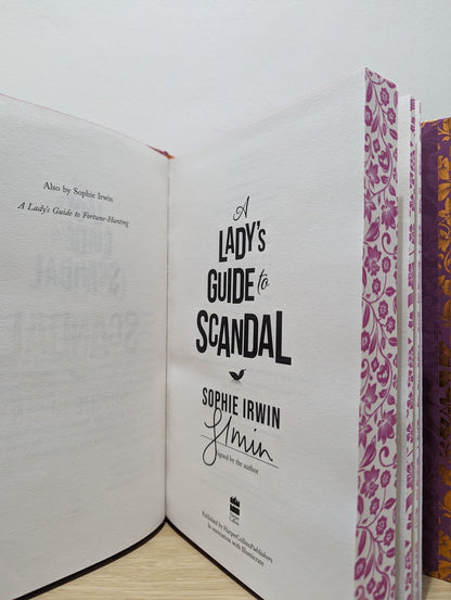 A Lady's Guide to Fortune - Hunting; A Lady's Guide to Scandal by Sophie Irwin (Special Signed Set with sprayed edges) - Fialta Books
